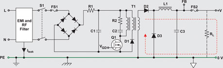 Figure 1. Simplified block diagram of an SMPS